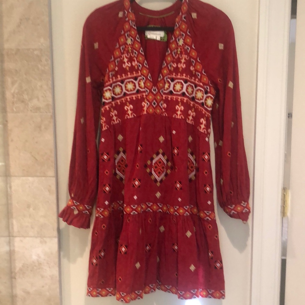 Anthropologie ruffle dress